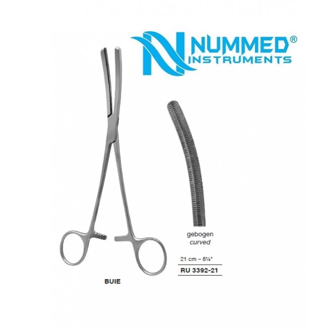Buie Forceps, Curved , 21 cm Buie Forceps, Curved , 21 cm